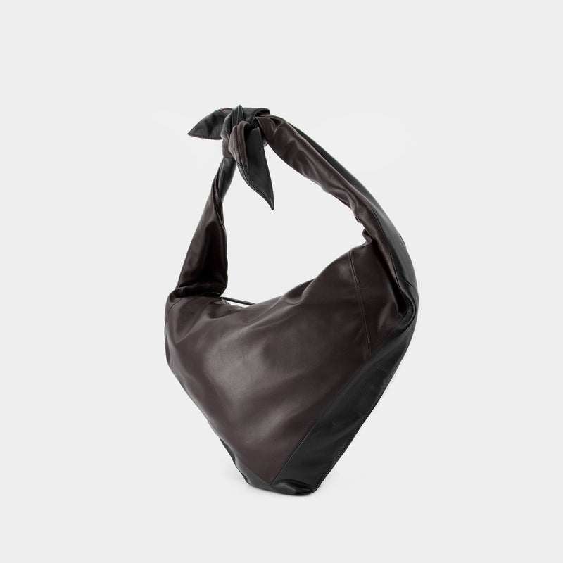 Bandana Bag - Lemaire - Leather - Chocolate