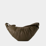 Large Croissant Bag - Lemaire - Leather - Dark Tobacco