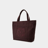 Tote Bag Classique Fox Head - Maison Kitsune - Canvas - Pecan Brown