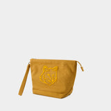 Fox Head Pouch - Maison Kitsune - Canvas - Brown