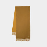 Fox Head Scarf - Maison Kitsune - Wool - Brown/Caramel