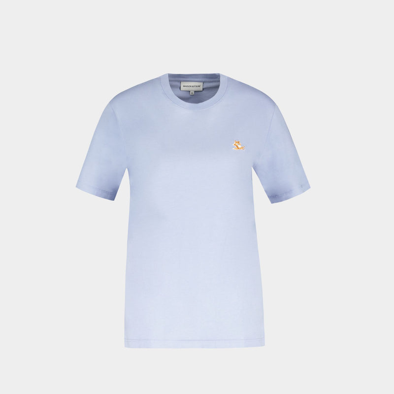 Chillax Fox Patch T-Shirt - Maison Kitsune - Cotton - Blue