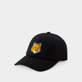 Large Fox Head 6p Cap - Maison Kitsune - Cotton - Black