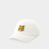 Large Fox Head 6p Cap - Maison Kitsune - Cotton - White