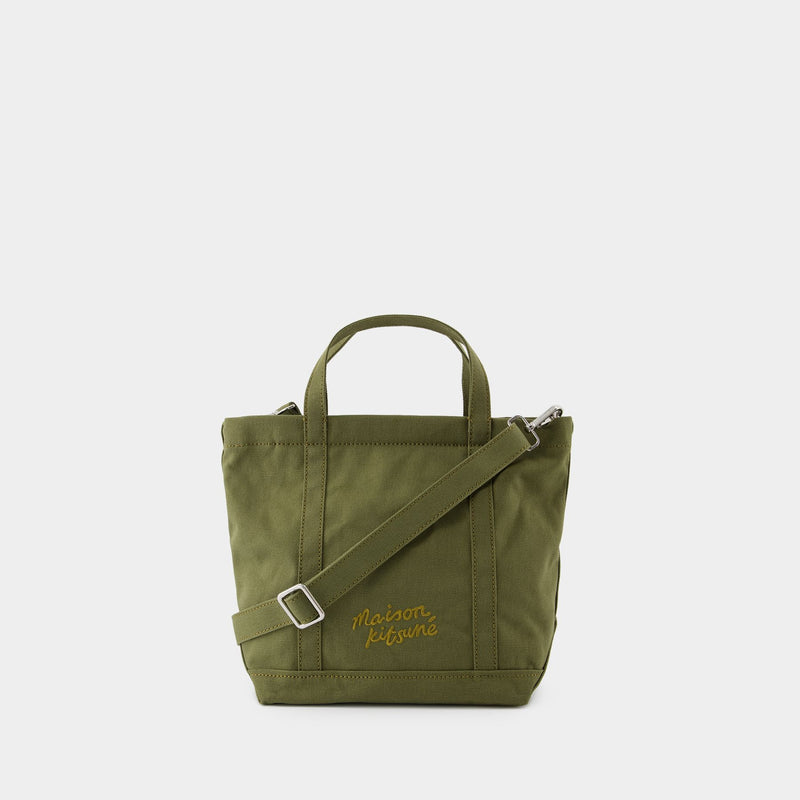 Fox Head Small Shopper Bag - Maison Kitsune - Cotton - Green