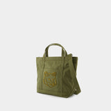 Fox Head Small Shopper Bag - Maison Kitsune - Cotton - Green