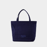 Fox Head Large Shopper Bag - Maison Kitsune - Cotton - Blue