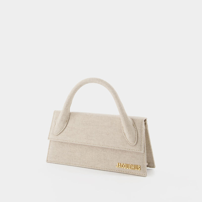 Le Chiquito Long Bag - Jacquemus - Linen - Light Greige