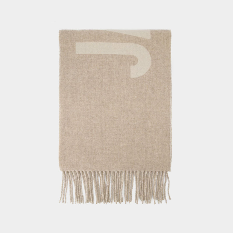 Jacquemus Scarf in Beige Wool