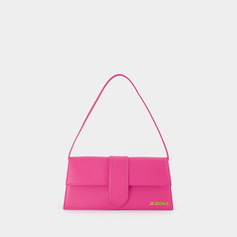 Le Bambino Long Bag - Jacquemus - Leather - Neon Pink