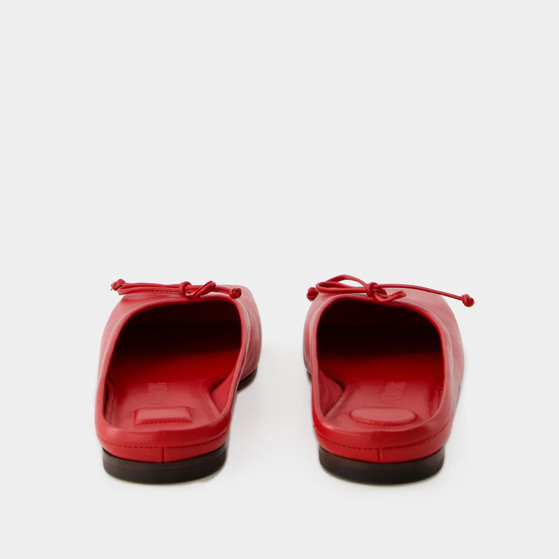 Ballerina Mules - Jacquemus - Leather - Red