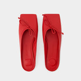 Ballerina Mules - Jacquemus - Leather - Red