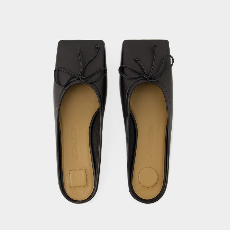 Ballerina Mules - Jacquemus - Leather - Black