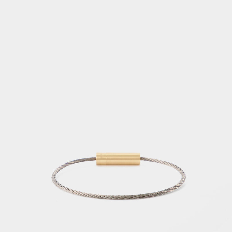 Cable Bracelet Le 6G in Gold/Black Silver