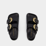 Sandals - Marine Serre -  Black - Leather