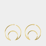 Regenerated Moon Earrings - Marine Serre - Brass - Gold