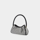 Small Dimple Handbag - Elleme - Silver/Black - Strass