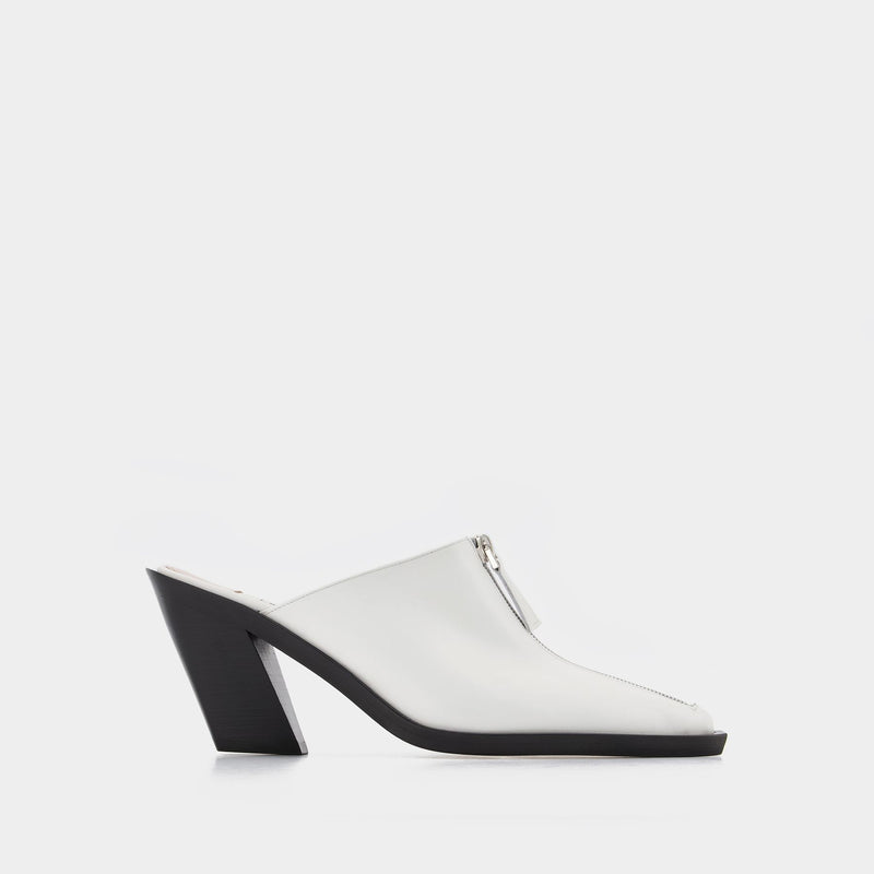 Eclair Zip Mule - Elleme - White - Leather