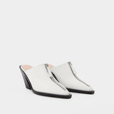 Eclair Zip Mule - Elleme - White - Leather