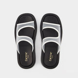 Gemini Slides - Elleme - White/Black - Leather