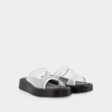 Gemini Slides - Elleme - White/Black - Leather