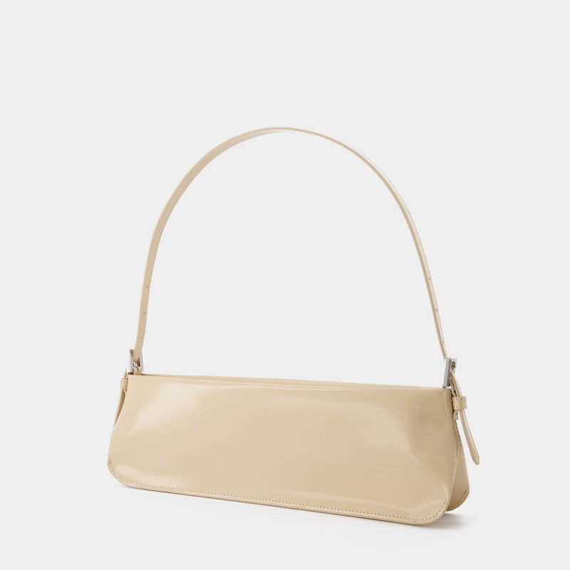 Dulce Long Bag in Beige Leather