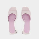 Romy Mule - By Far - Light Pink - Patent Leather