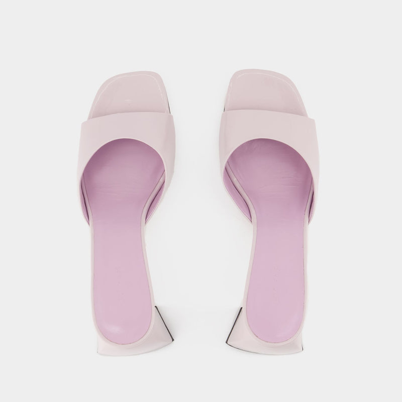 Romy Mule - By Far - Light Pink - Patent Leather