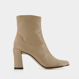 Vlada Ankle Boots - By Far - Leather - Taupe