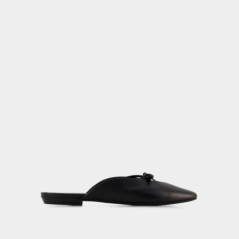 Finn Slides - By Far - Leather - Black