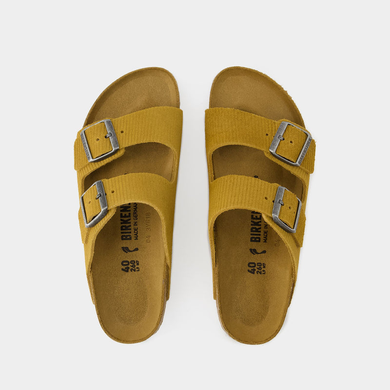 Arizona Vl Corduroy Sandals - Birkenstock - Leather - Brown