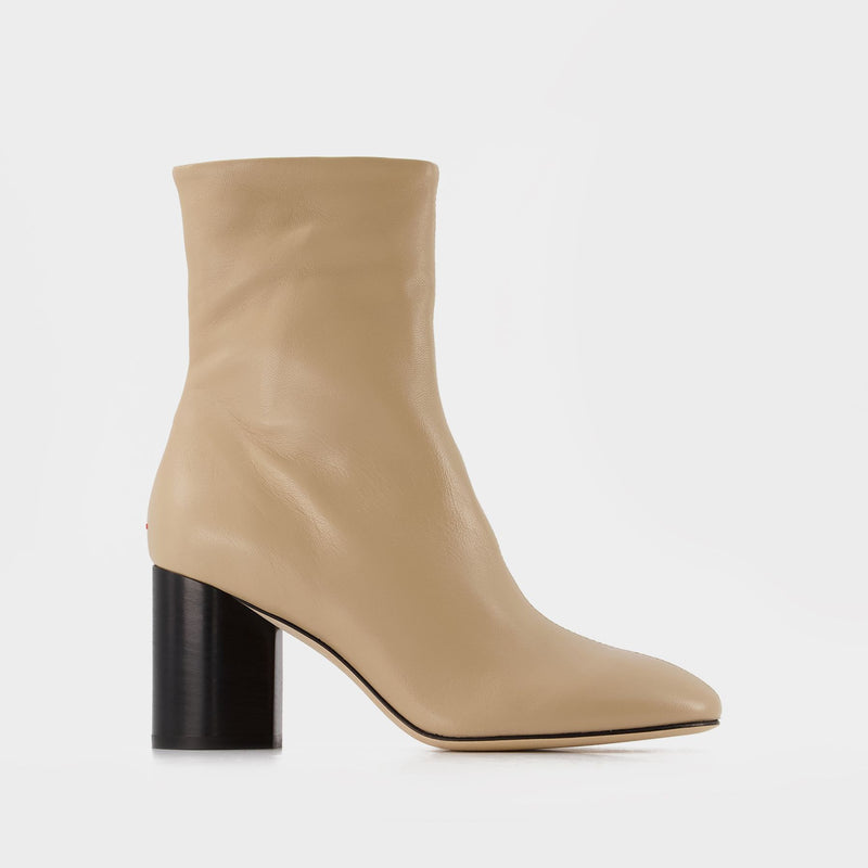 Alena 75Mm Round Toe Ankle in leatherBoot