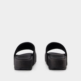 Slides - Y-3 - Black - Leather