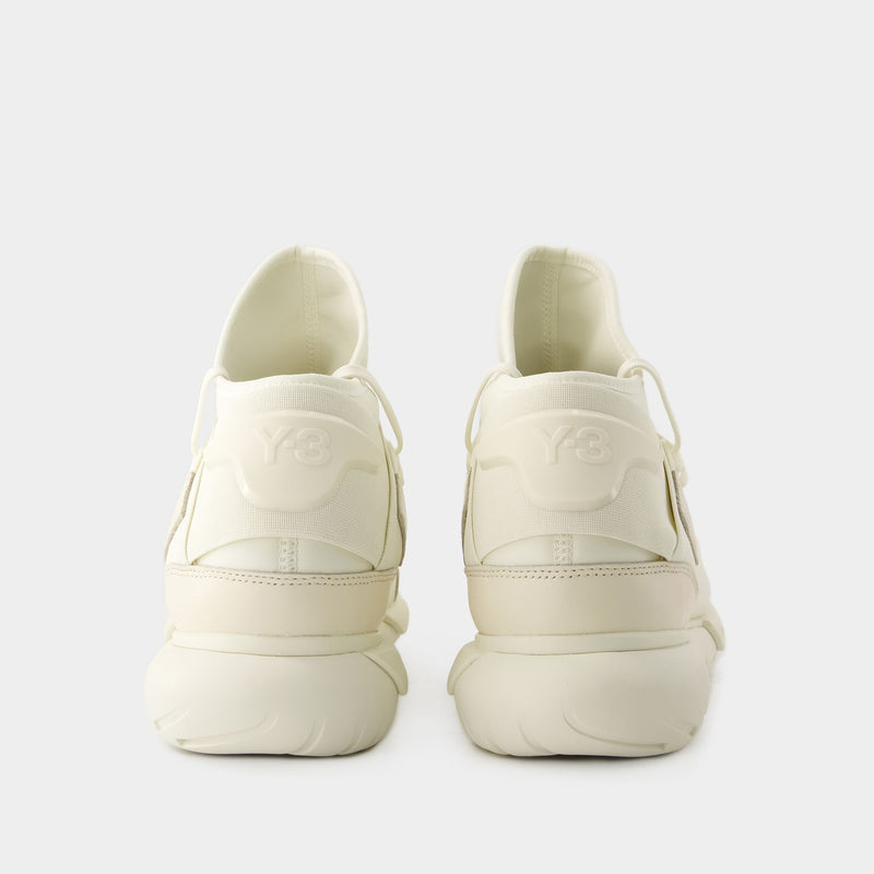 Qasa Sneakers - Y-3 - Leather - Beige/Blanc