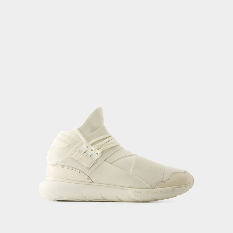 Qasa Sneakers - Y-3 - Leather - Beige/Blanc