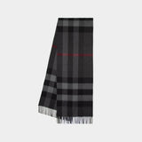 Mega Check Scarf - Burberry - Cashmere - Grey