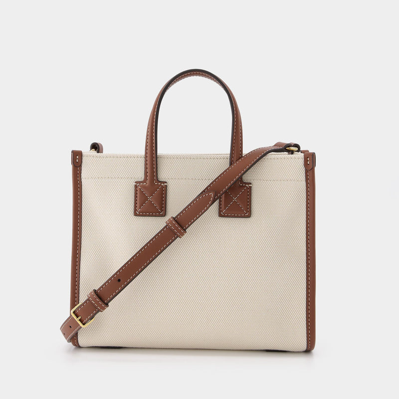 Ll Mn Pocket Dtl Ll6 Tote Bag - Burberry -  Natural/Tan - Cotton