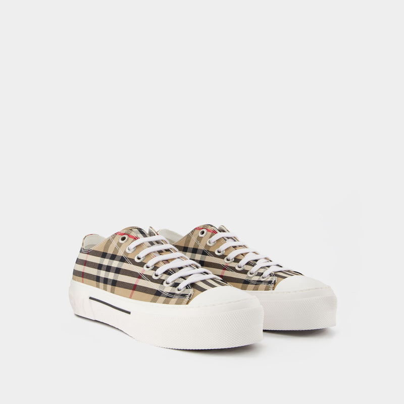 Lf Tnr Jack L Low Sneakers - Burberry - Beige - Cotton