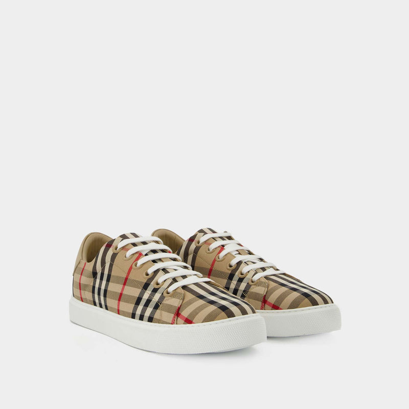 Lf Tnr Newalbridge Lchk Sneakers - Burberry - Beige - Cotton