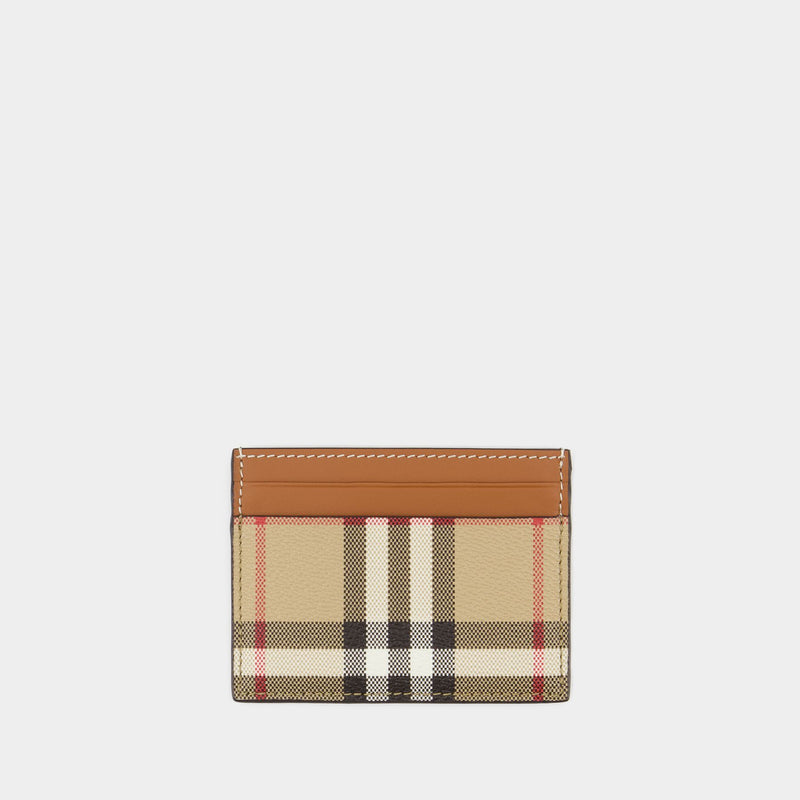 LS Sandon cardholder - Burberry - Leather - Beige