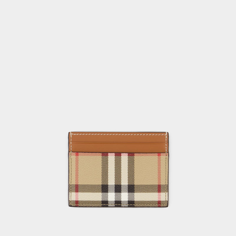 LS Sandon cardholder - Burberry - Leather - Beige