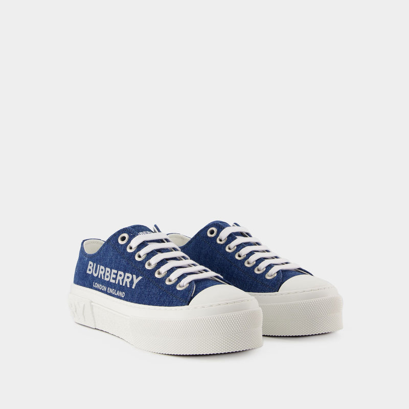 LF Jack Low 19 Sneakers - Burberry - Cotton - Blue Denim