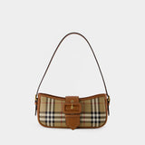 Sling Hobo Bag - Burberry - Leather - Beige