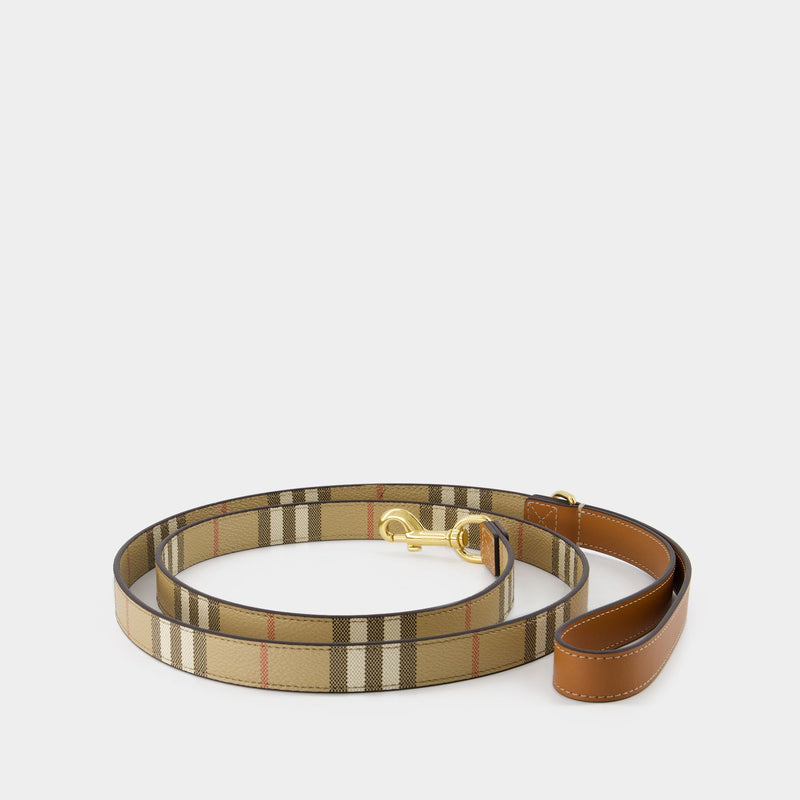 Dog leash - Burberry - Leather - Briar Brown