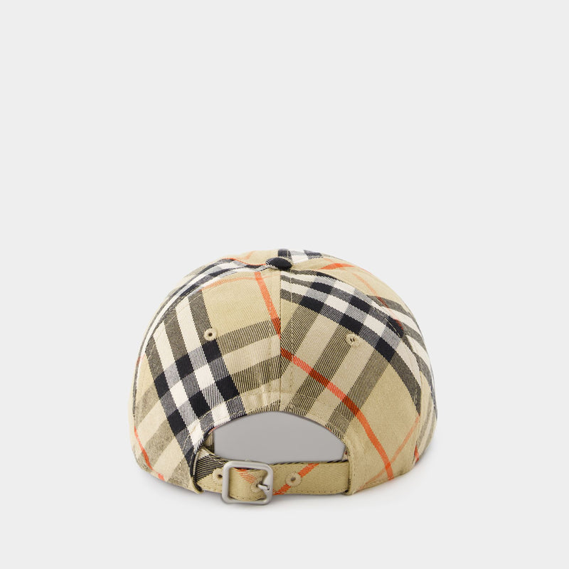 Bias Check Cap - Burberry - Synthetic - Beige