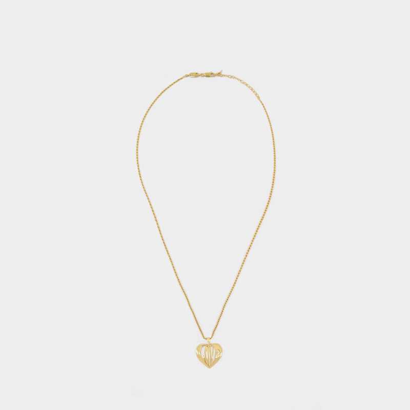 Love Heart Necklace in Gold