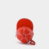 Nano Cap Bag in Red Leather