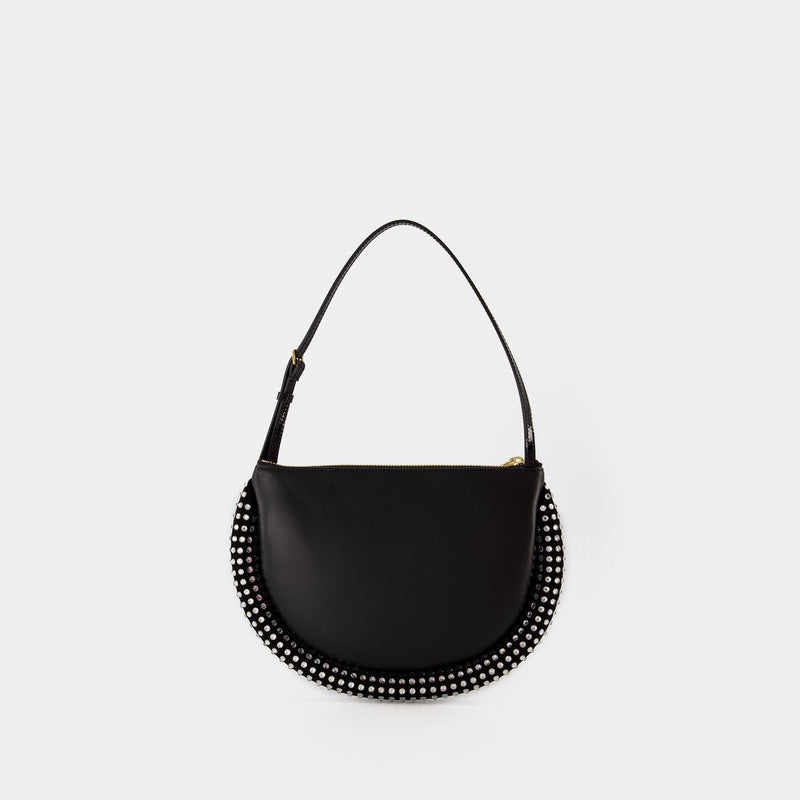 Crystal Bumper-Moon Hobo Bag - J.W. Anderson -  Black - Leather