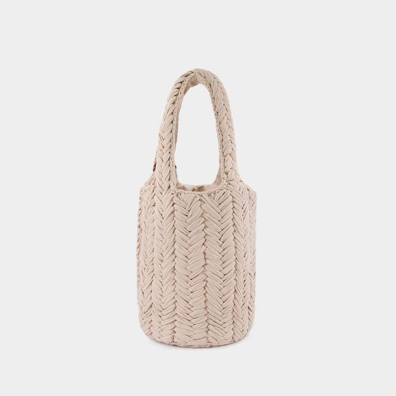 Apple Knitted Shopper Bag - J.W. Anderson -  Beige - Cotton