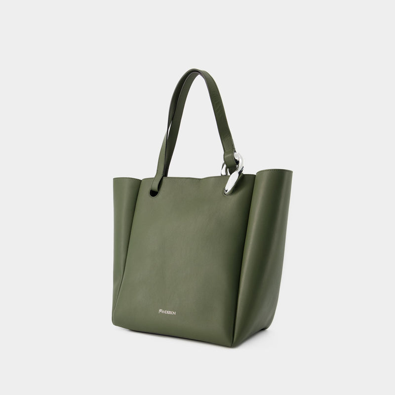 Chain Tote - J.W.Anderson - Leather - Khaki